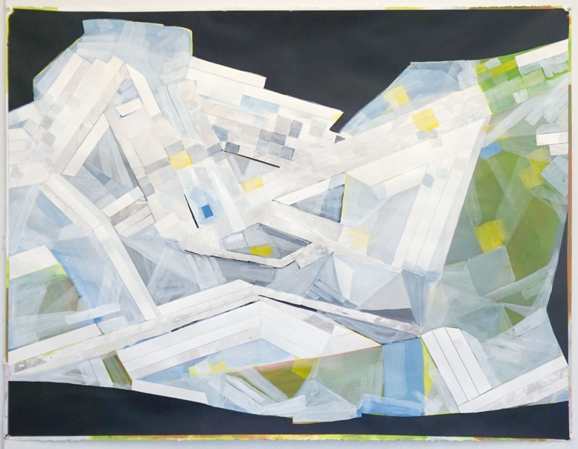 Untitled, 35 x 50 in, Acrylic and Yupo on Paper, 2017